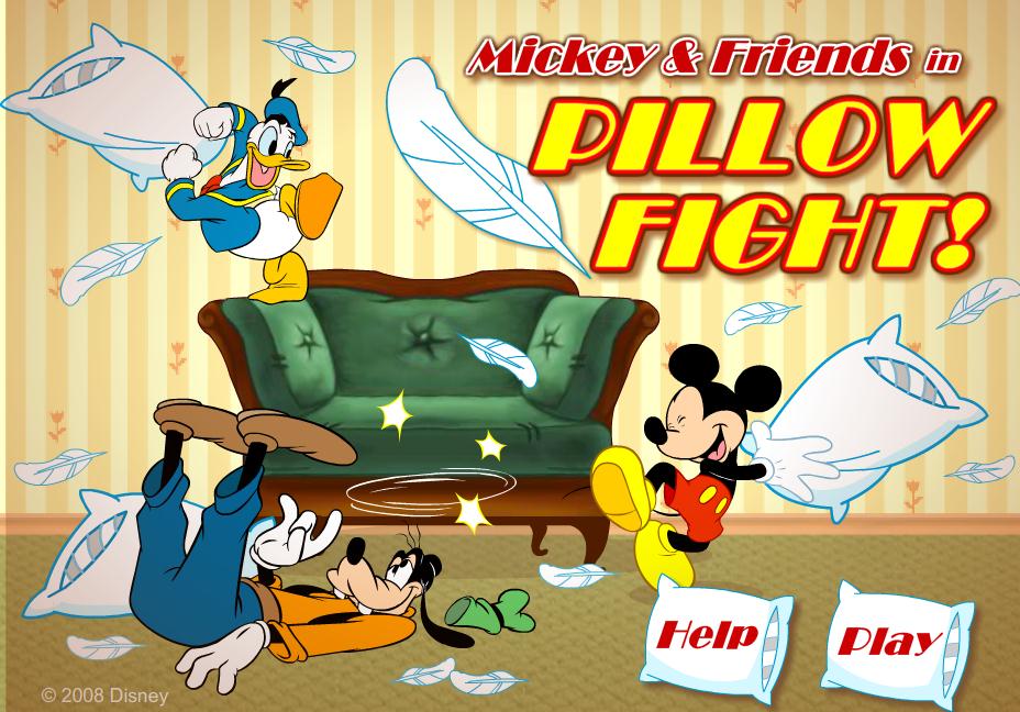 Mickey Mouse Pillow Fight