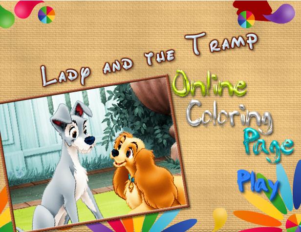 Lady And The Tramp Online Coloring