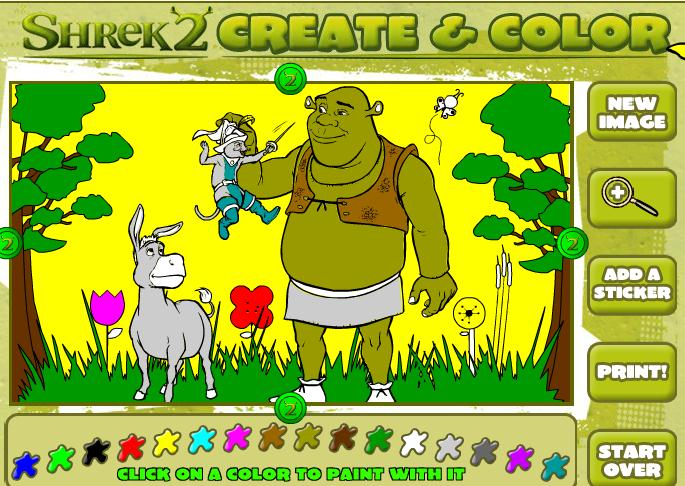 Shrek Create Color