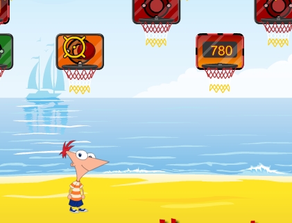Phineas And Ferb Beach Sport Game
